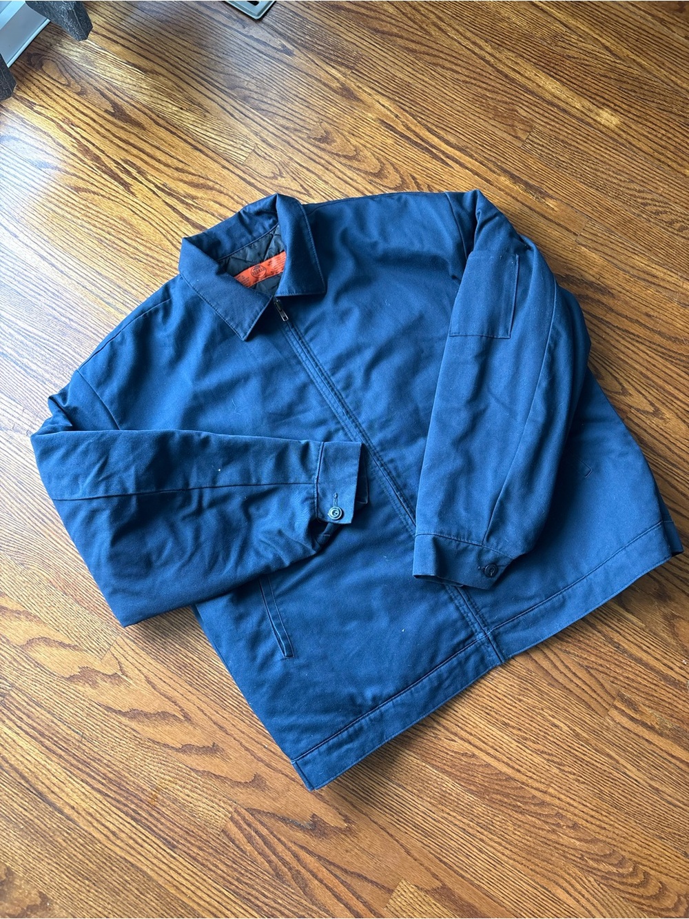 Lightweight Navy Shirt Jacket - Casual Zip Front